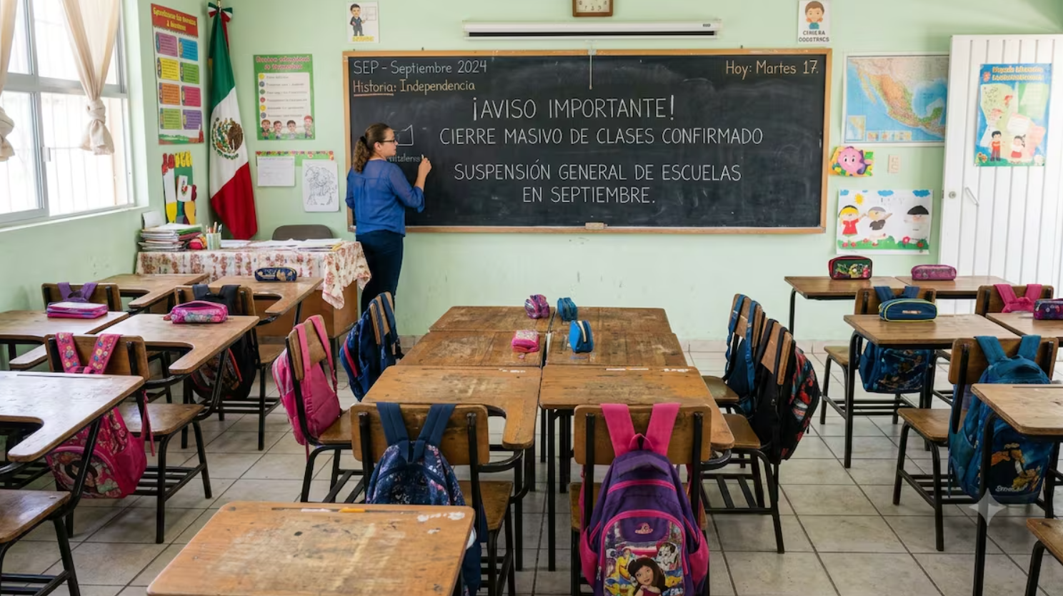 SEP confirma cierre masivo de escuelas del nivel básico para el 25 de septiembre