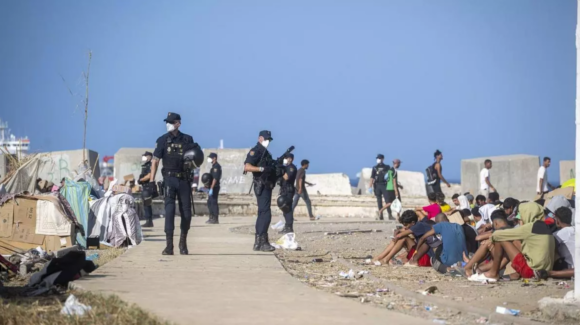 Ceuta refuerza seguridad ante nueva entrada masiva de migrantes desde Marruecos