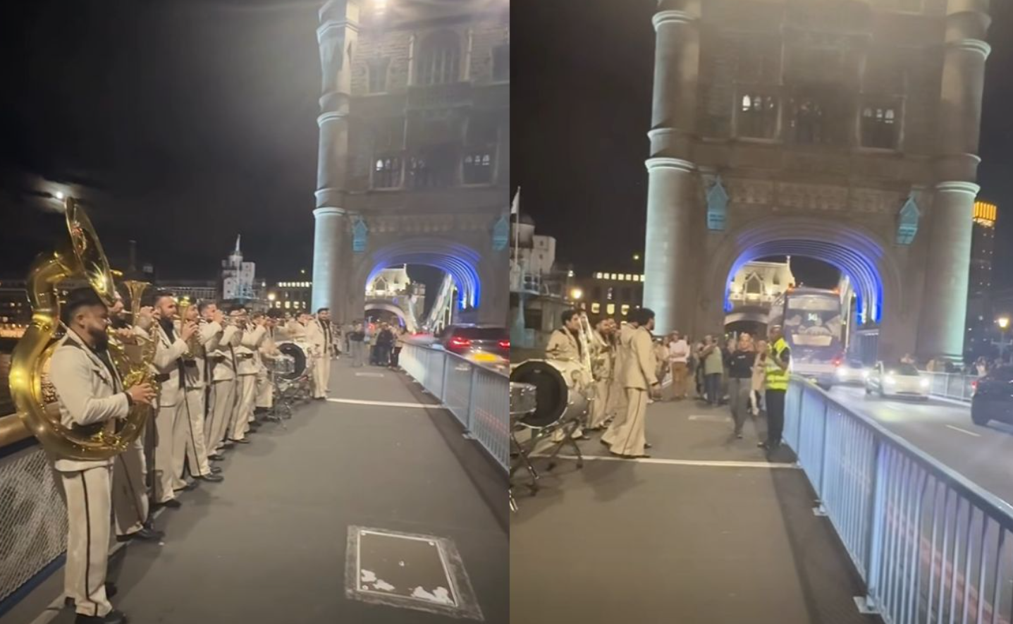 Video: Banda El Recodo arma fiesta en las calles de Londres y la policía les pide retirarse