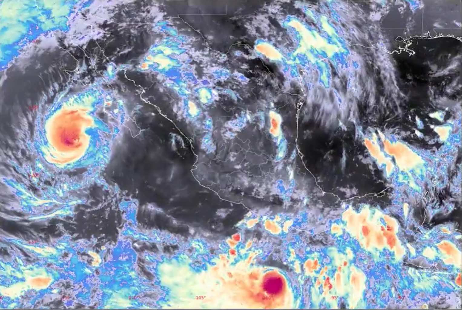 Huracán ‘Polo’ sigue como categoría 3 y avanza hacia Baja California Sur y parte de Sonora
