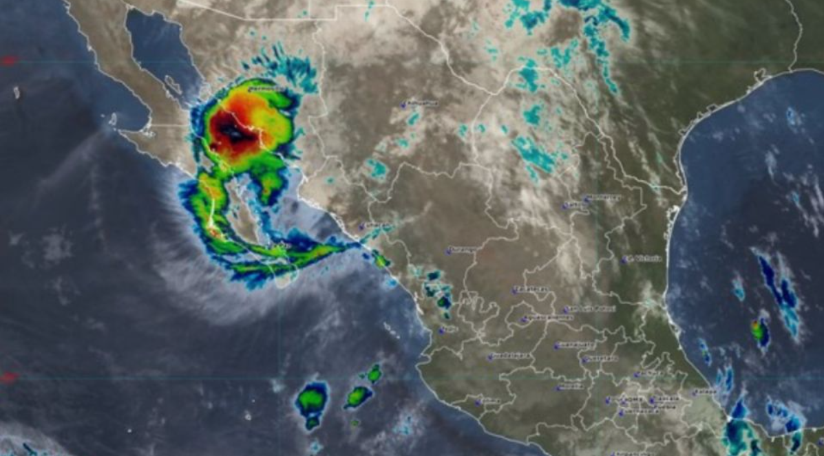 Huracán ‘Polo’ se degrada a categoría 1 y avanza hacia Sonora por Guaymas con lluvias torrenciales