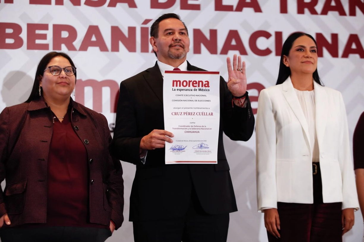 Cruz Pérez Cuéllar es elegido coordinador de Morena en Chihuahua; Andrea Chávez queda fuera