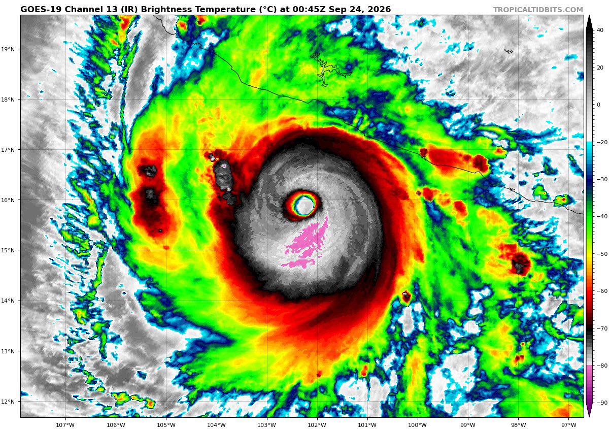 Huracán ‘Polo’ vuelve a categoría 5 y amenaza con lluvias torrenciales en Guerrero y Michoacán