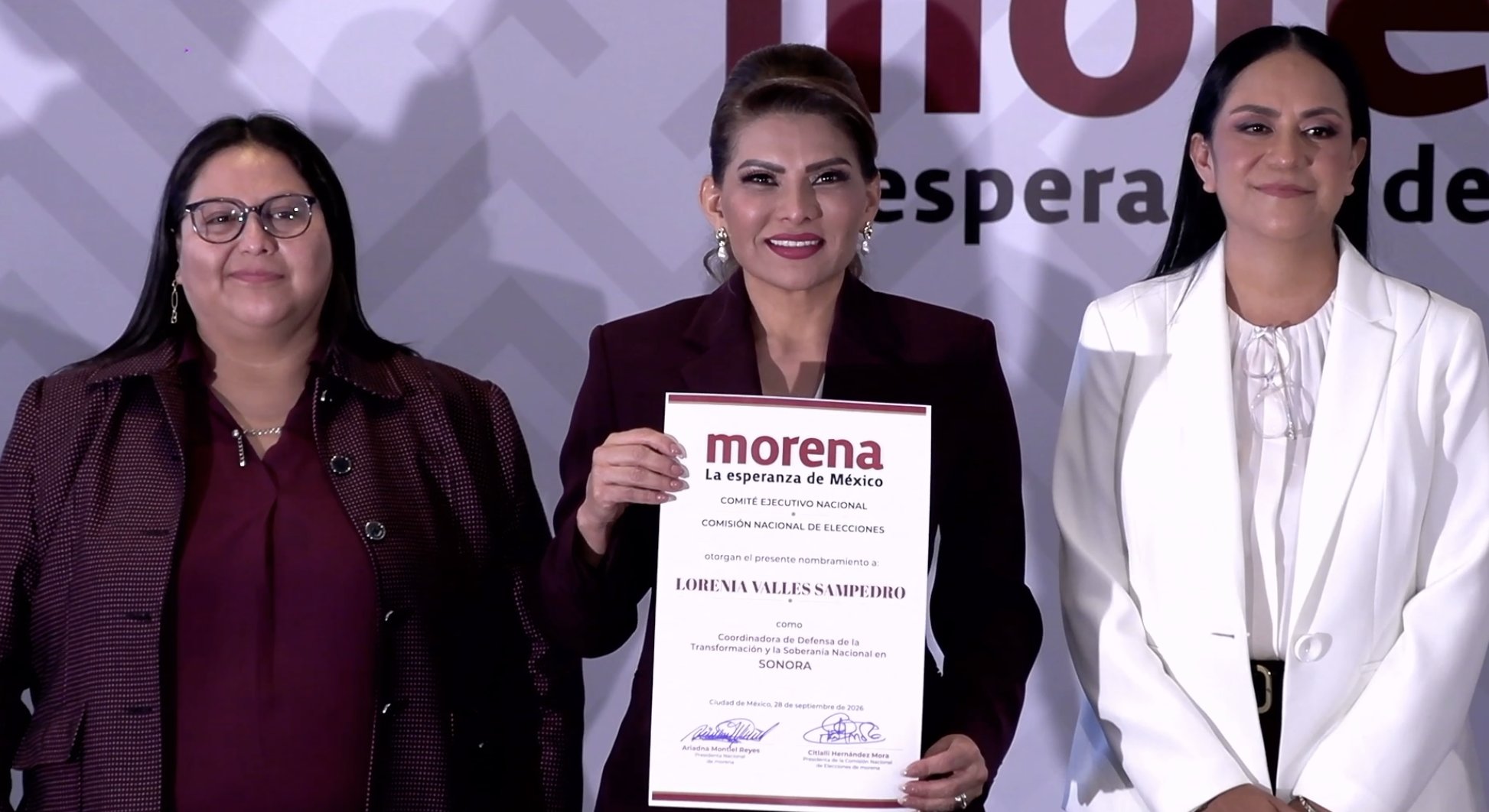 Morena eligió a Lorenia Valles como coordinadora estatal en Sonora rumbo a elecciones del 2027
