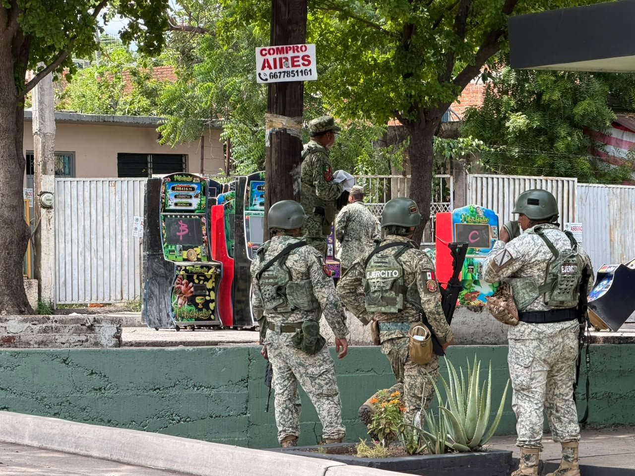 Operativo federal en Culiacán deja aseguramiento de maquinitas tragamonedas clandestinas