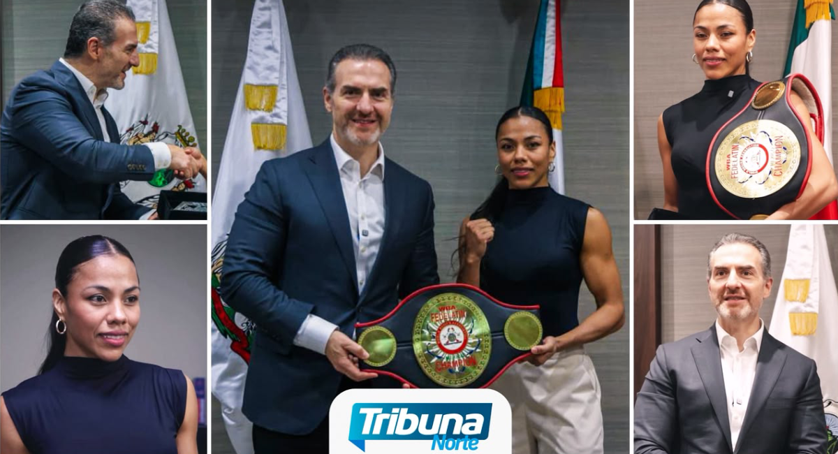 Adrián de la Garza entrega reconocimiento a campeona de boxeo Magaly ‘Tormenta’ Rodríguez