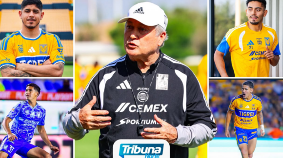 Víctor Manuel Vucetich ajusta estructura de Tigres con línea de 5 rumbo al Clásico Regio