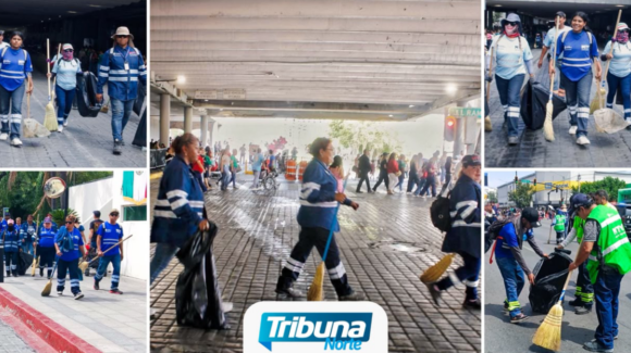 Monterrey recolecta más de 30 toneladas de basura tras desfile del 16 de septiembre