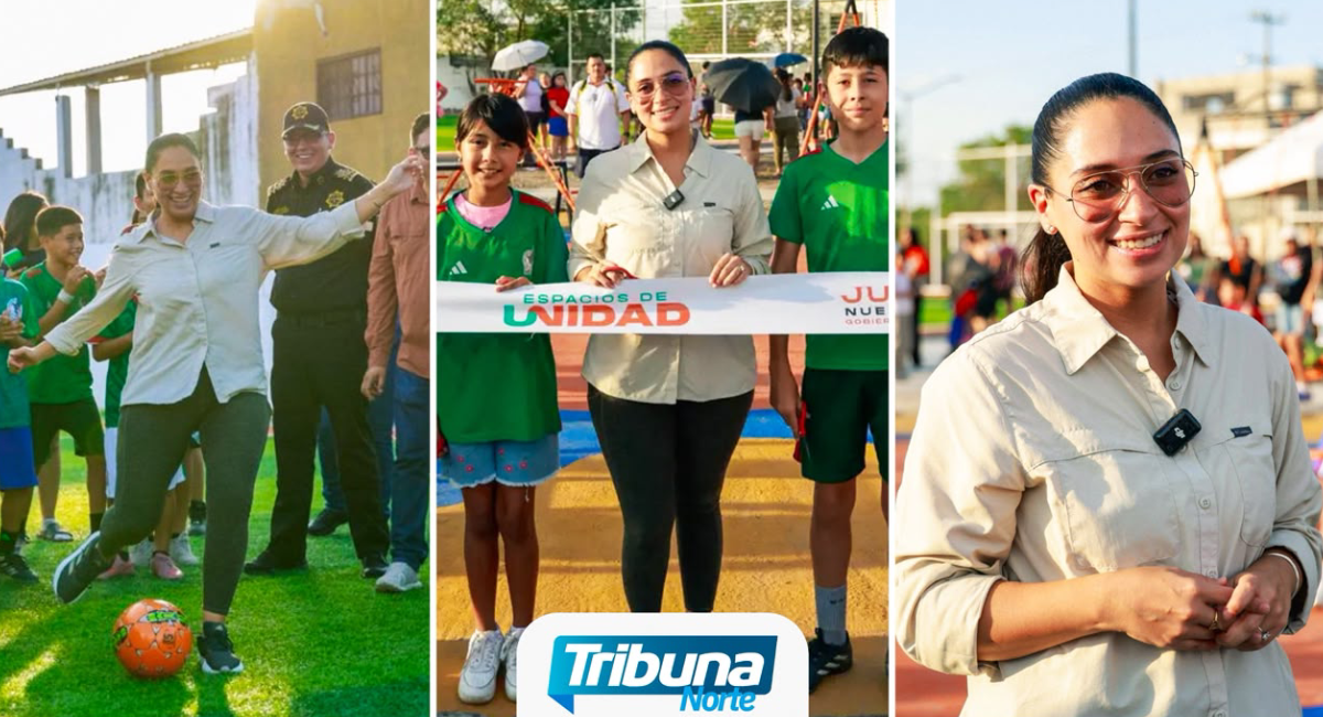 Transforma Juárez cancha de terracería en complejo deportivo en Valle de Vaquerías