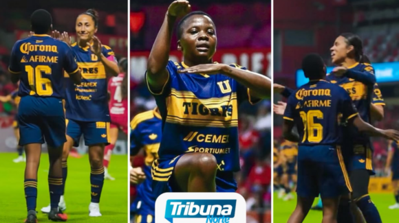 Tigres Femenil golea 7-2 como visitante a Toluca con póker de Thembi Kgatlana