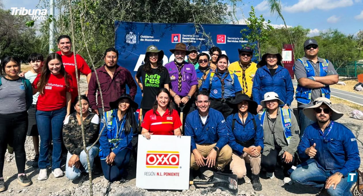 Gobierno de Monterrey y aliados plantan 120 árboles en el Área Natural Protegida Parque Lago