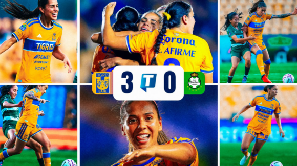 Tigres Femenil golea a Santos Laguna y mantiene liderato del Grupo A en Apertura 2026