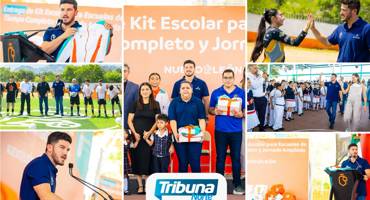 Nuevo León entrega más de mil paquetes de útiles escolares en planteles de tiempo completo
