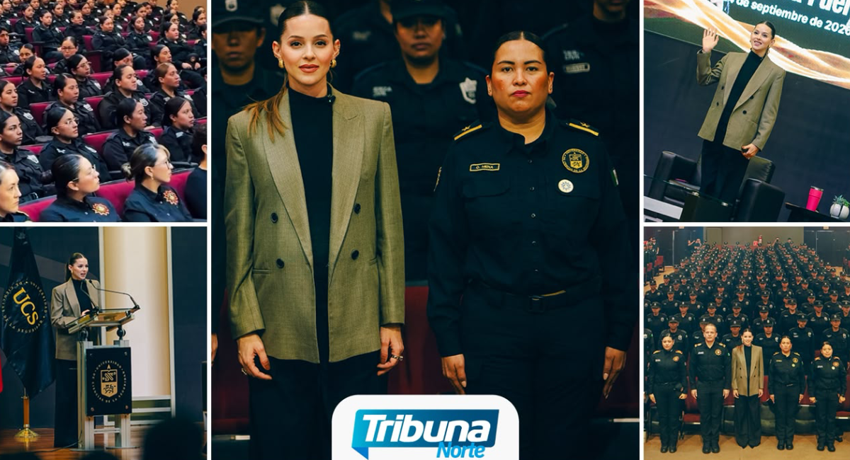 Mariana Rodríguez Cantú imparte conferencia en la Universidad de Ciencias de la Seguridad