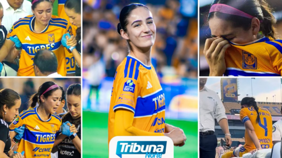 Greta Espinoza sale lesionada y entre lágrimas en el triunfo parcial de Tigres Femenil