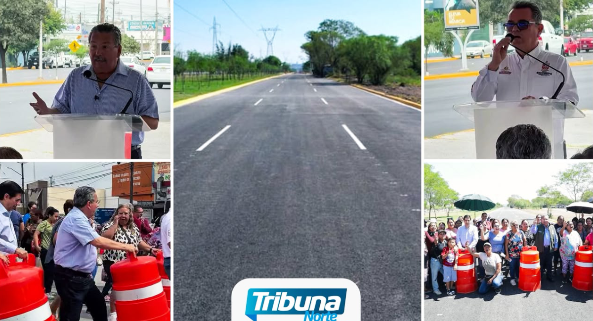 Concluyen rehabilitación de avenida Raúl Salinas en Escobedo; beneficiará a 150 mil automovilistas