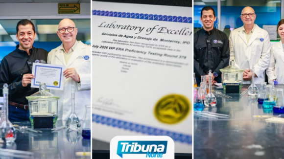Agua y Drenaje de Monterrey: Laboratorio logra 19.ª distinción de excelencia internacional
