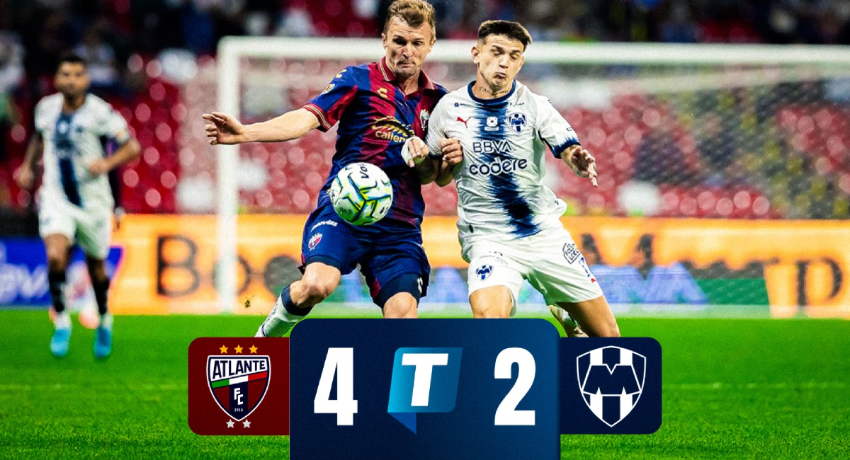Rayados cae 4-2 ante Atlante y compromete su boleto a la Liguilla