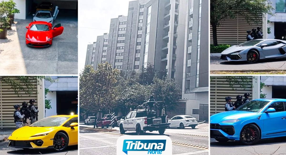 Autoridades aseguran flotilla de autos de lujo e inmuebles tras cateo en San Pedro