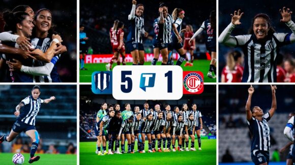 Rayadas golea 5-1 a Toluca con destacada noche de Chavarín y Seoposenwe