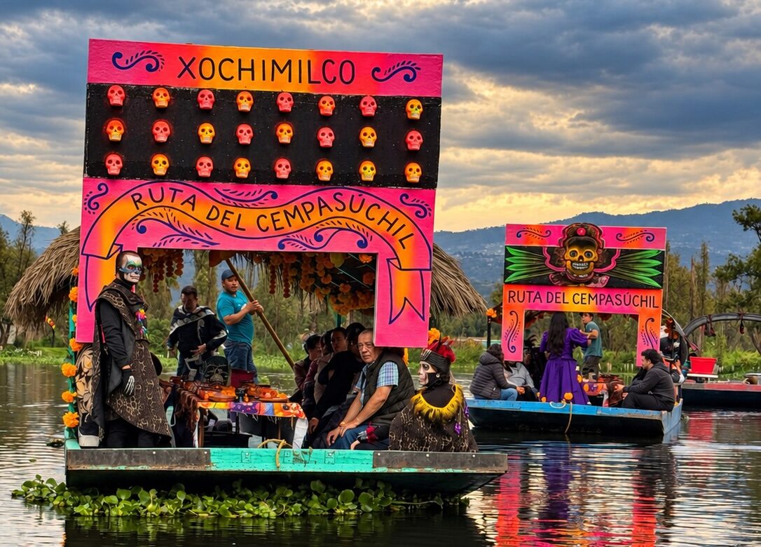 Recorre Xochimilco a través de sus campos de cempasúchil y sus historias