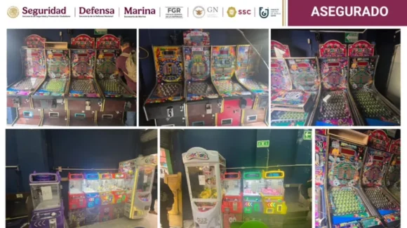 Aseguran 266 máquinas tragamonedas en operativos en Cuauhtémoc e Iztapalapa, CDMX