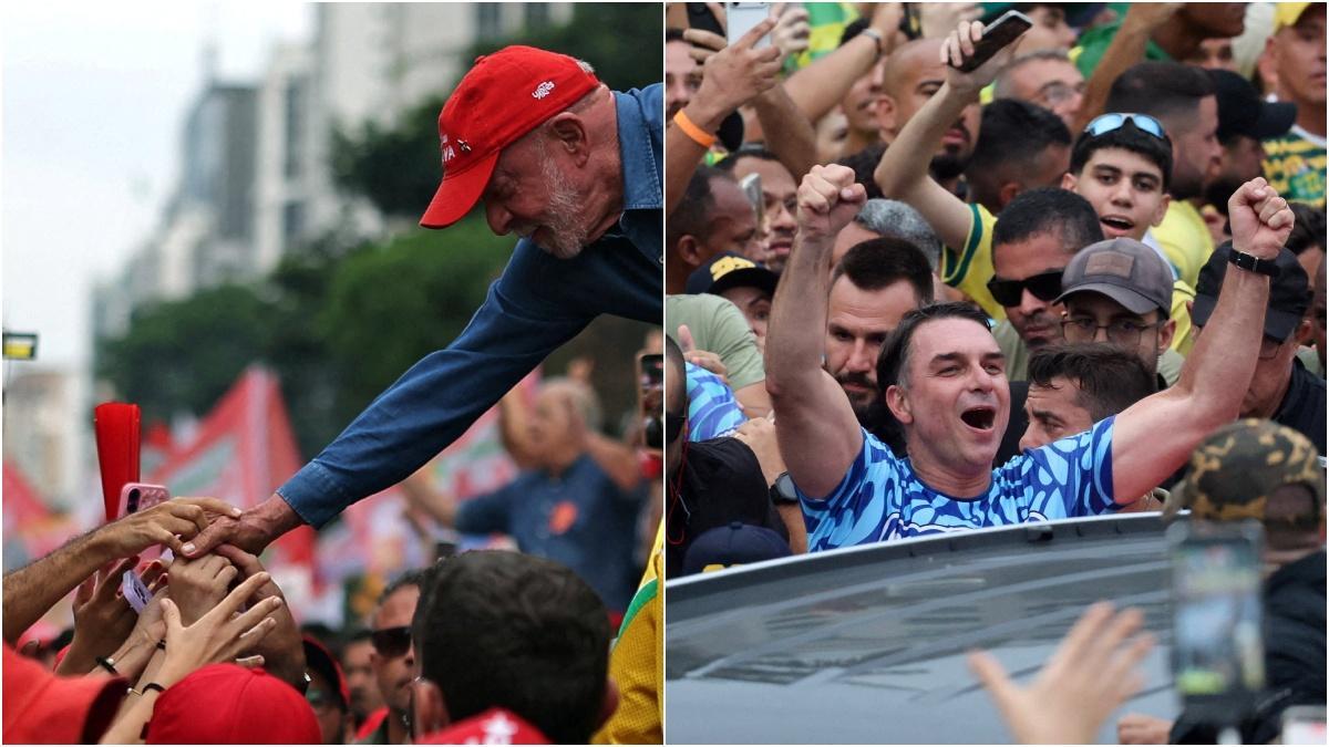 Flávio Bolsonaro aventaja por dos puntos a Lula da Silva en sondeos previos al balotaje en Brasil