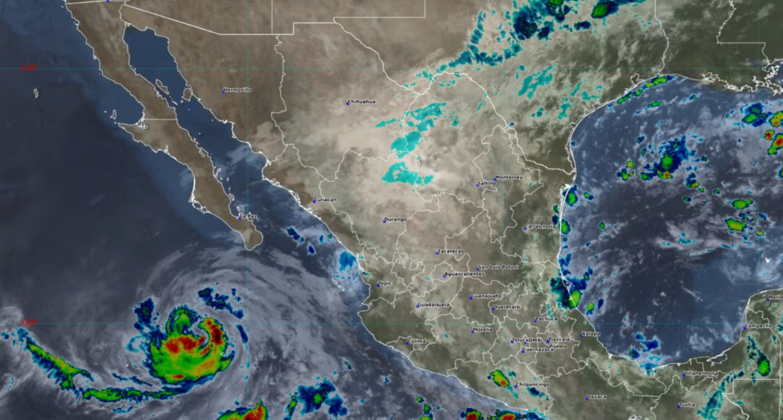 ‘Rachel’ se debilitó a huracán categoría 1, pero mantiene lluvias, fuertes vientos y oleaje elevado