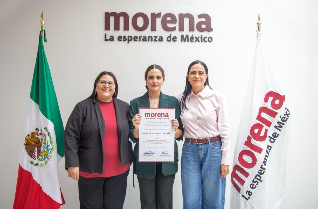 Morena designa a Andrea Chávez como coordinadora municipal de Ciudad Juárez
