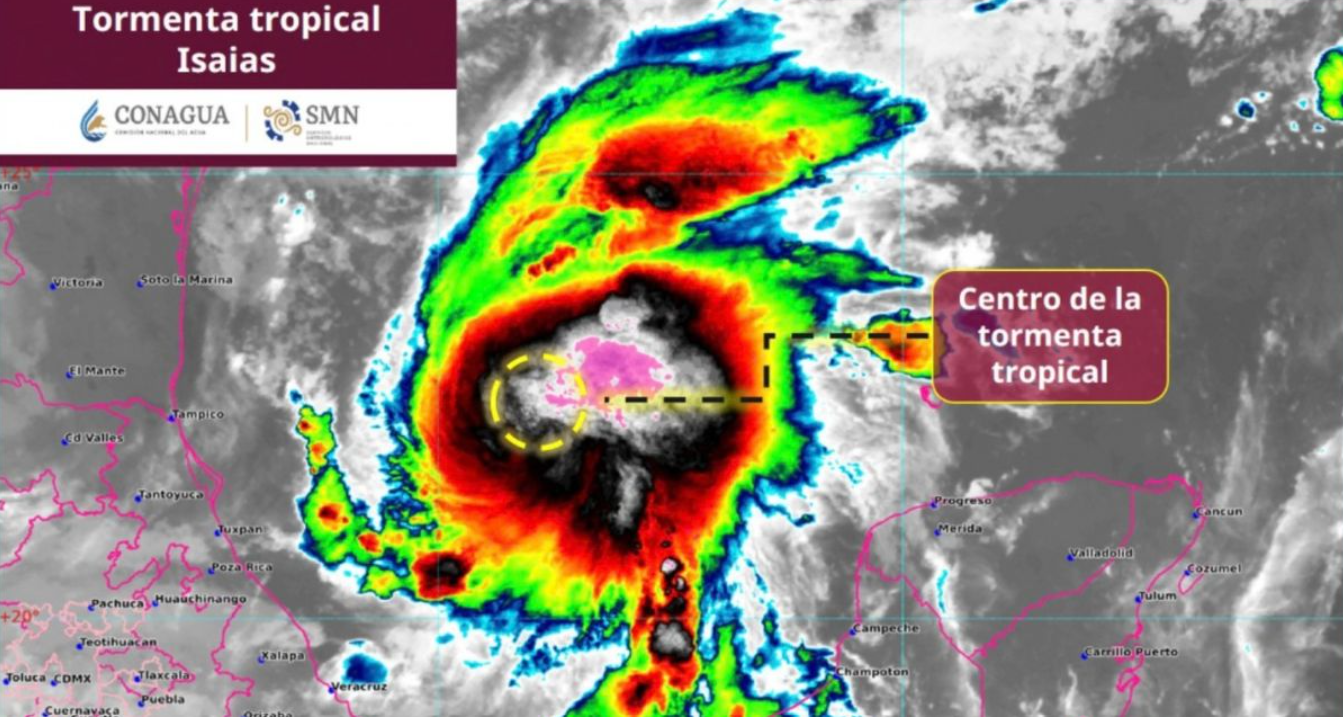 Tormenta tropical ‘Isaías’ se forma en el Golfo de México y amenaza a México