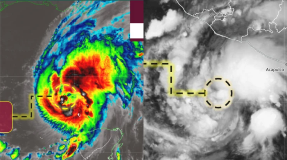 Huracán ‘Isaías’ y tormenta tropical ‘Simón’ amenazan con fuertes lluvias en 9 estados del país
