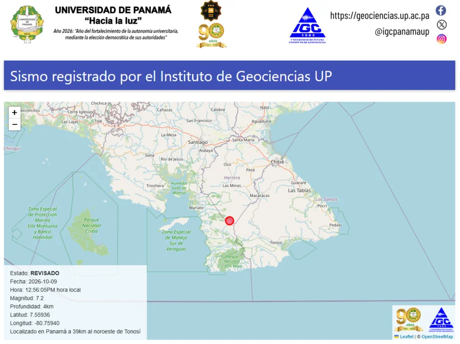 Sismo de magnitud 7.6 sacude Panamá; reportan alerta de tsunami en varios países