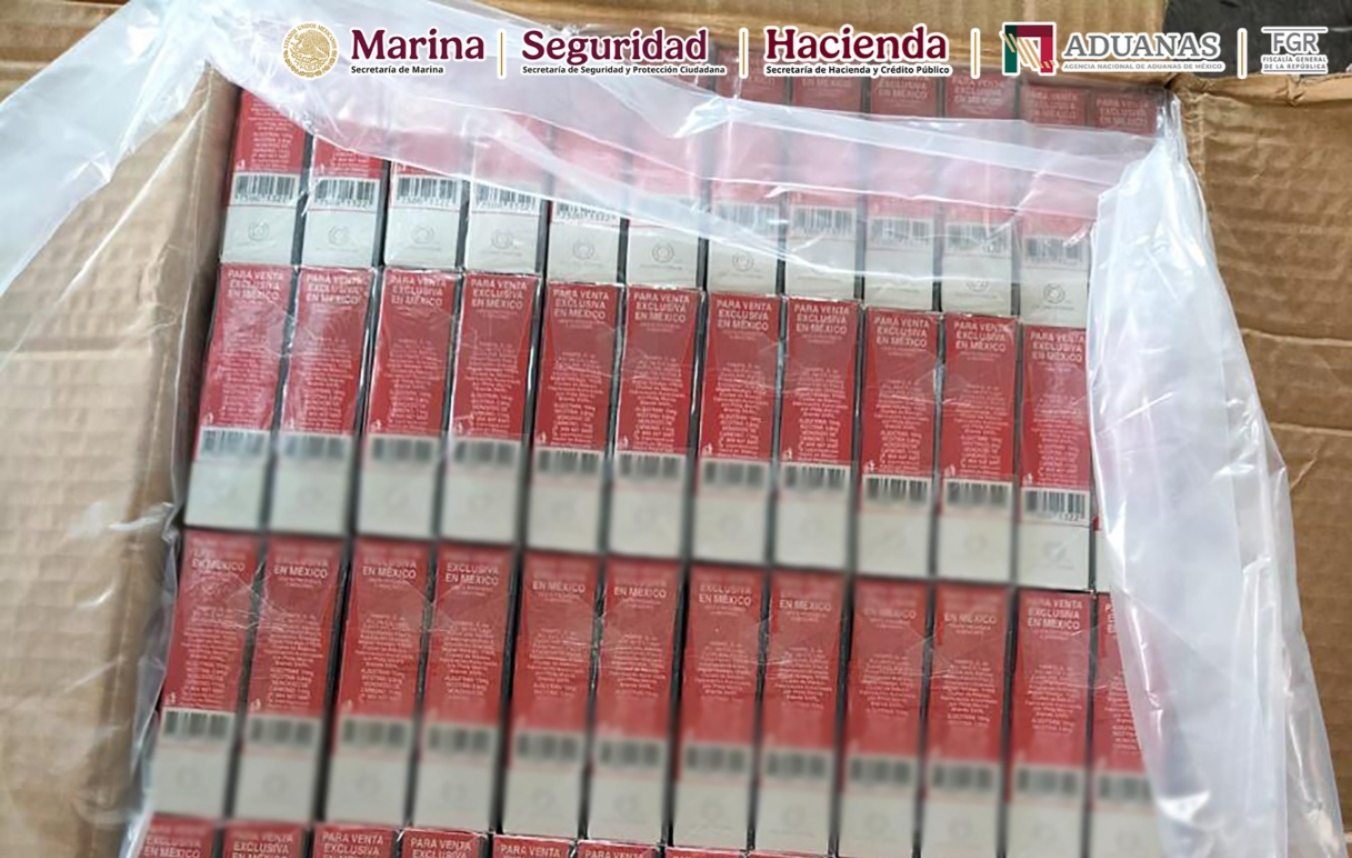 Aseguran 9.9 millones de cigarrillos apócrifos en la aduana de Lázaro Cárdenas, Michoacán; FGR ya investiga