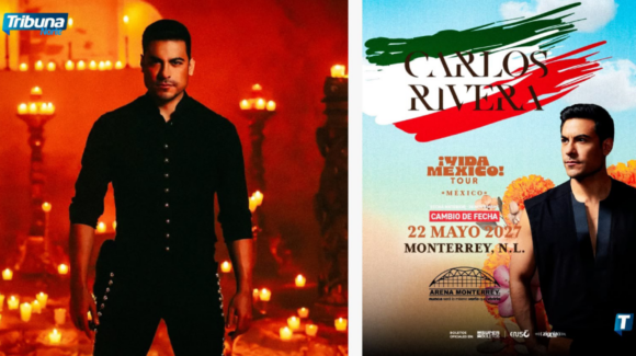 Carlos Rivera reprograma concierto en la Arena Monterrey por intervención quirúrgica.