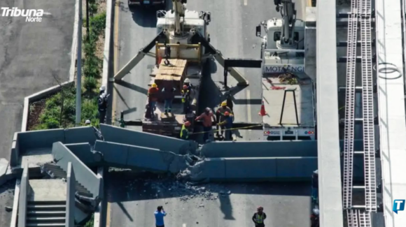 Puente peatonal de la avenida Constitución en Monterrey será retirado en su totalidad
