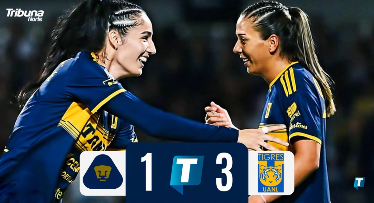 Tigres Femenil de visita vence 3-1 a Pumas y asume el liderato del Grupo A 