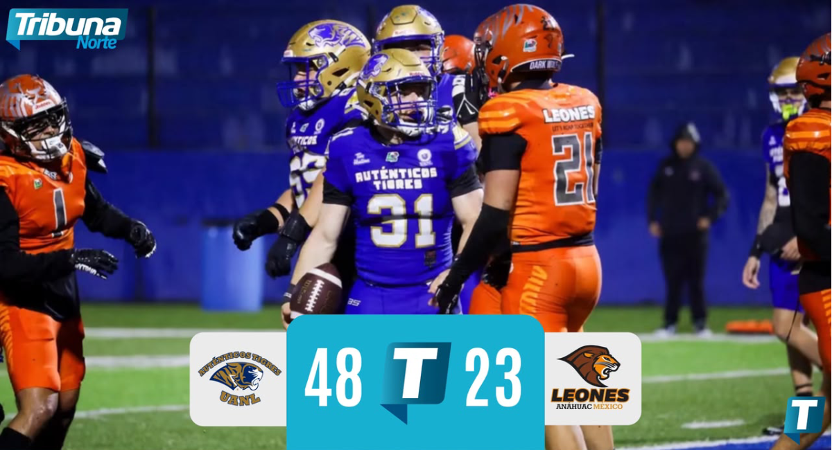 Auténticos Tigres imponen condiciones y vencen 48-23 a Leones Anáhuac