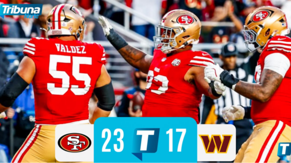 San Francisco vence 23-17 a Commanders y extiende su invicto a 6 triunfos
