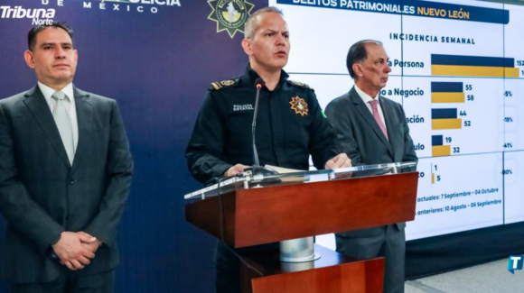 Gerardo Escamilla informa resultados de seguridad en NL; homicidios bajan 76%