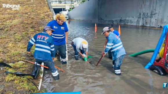Gobierno de Monterrey intensifica limpieza de rejillas y drenajes pluviales por lluvias