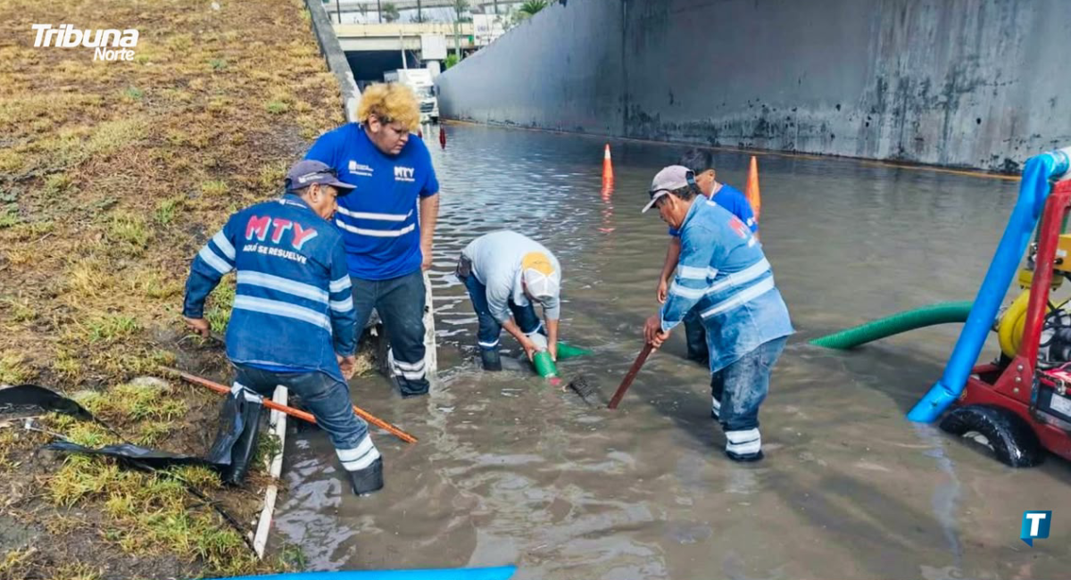 Intensifica el Gobierno de Monterrey operativos para limpieza de rejillas y drenajes pluviales ante lluvias