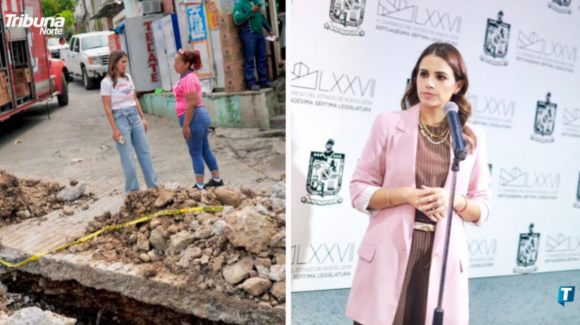 Lorena de la Garza pide pavimentar calles tras reparaciones de Agua y Drenaje de Monterrey