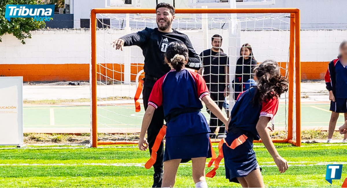 Samuel García entrega cancha polideportiva en escuela de Monterrey y alcanza 651 obras en Nuevo León