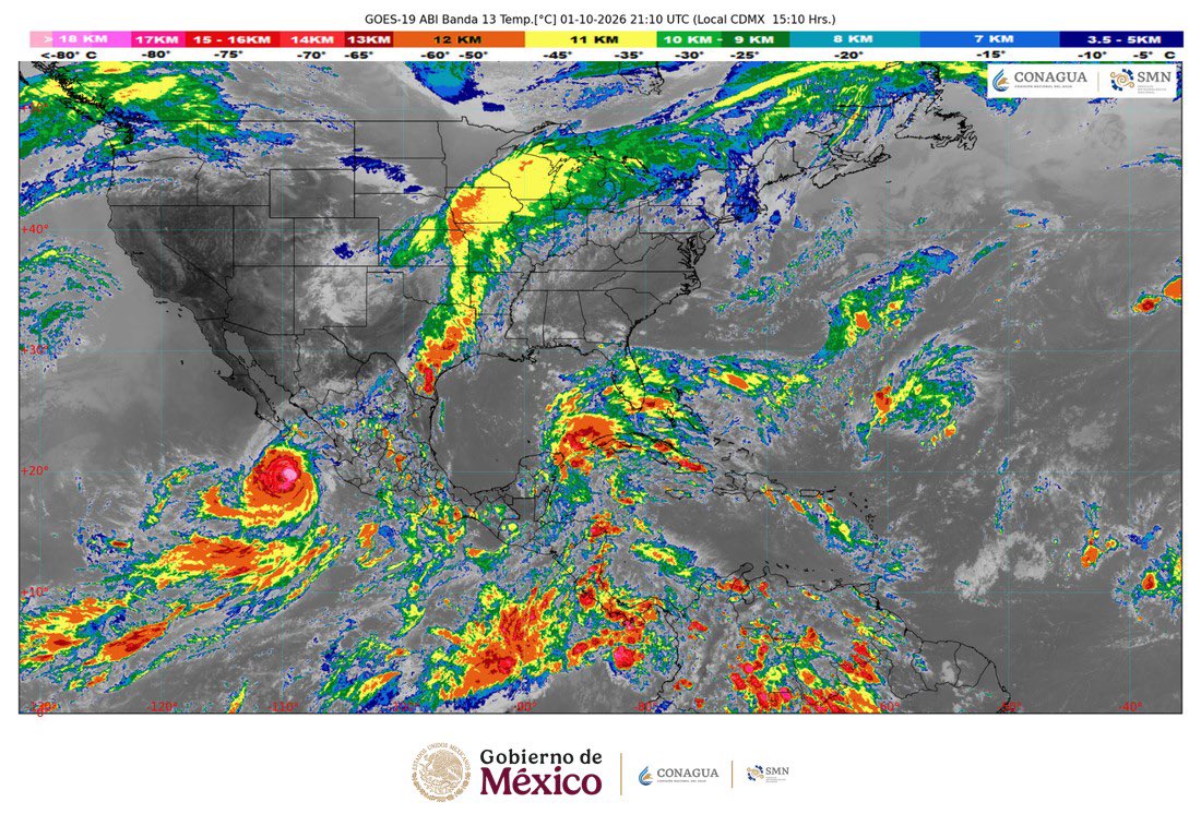 Huracán ‘Rachel’ se intensifica a categoría 3 y se mantiene al sur de Baja California Sur