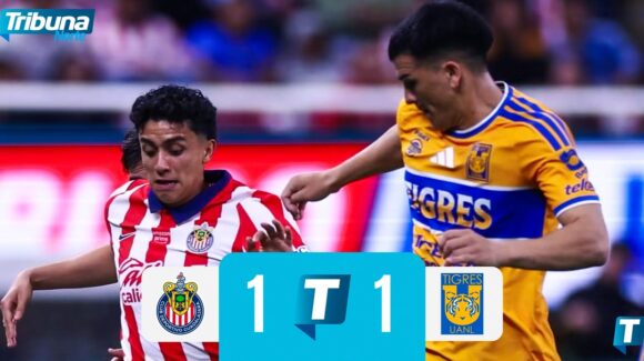 Empatan 1-1 Tigres y Chivas en la Jornada 12 del Apertura 2026 con goles de Brunetta y Carrillo