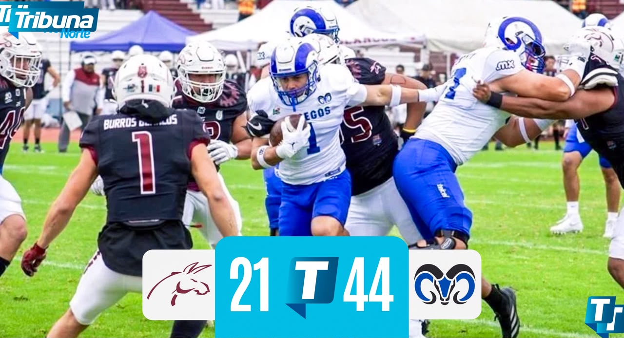 Borregos Monterrey vence 44-21 a Burros Blancos y mantiene el invicto en la ONEFA